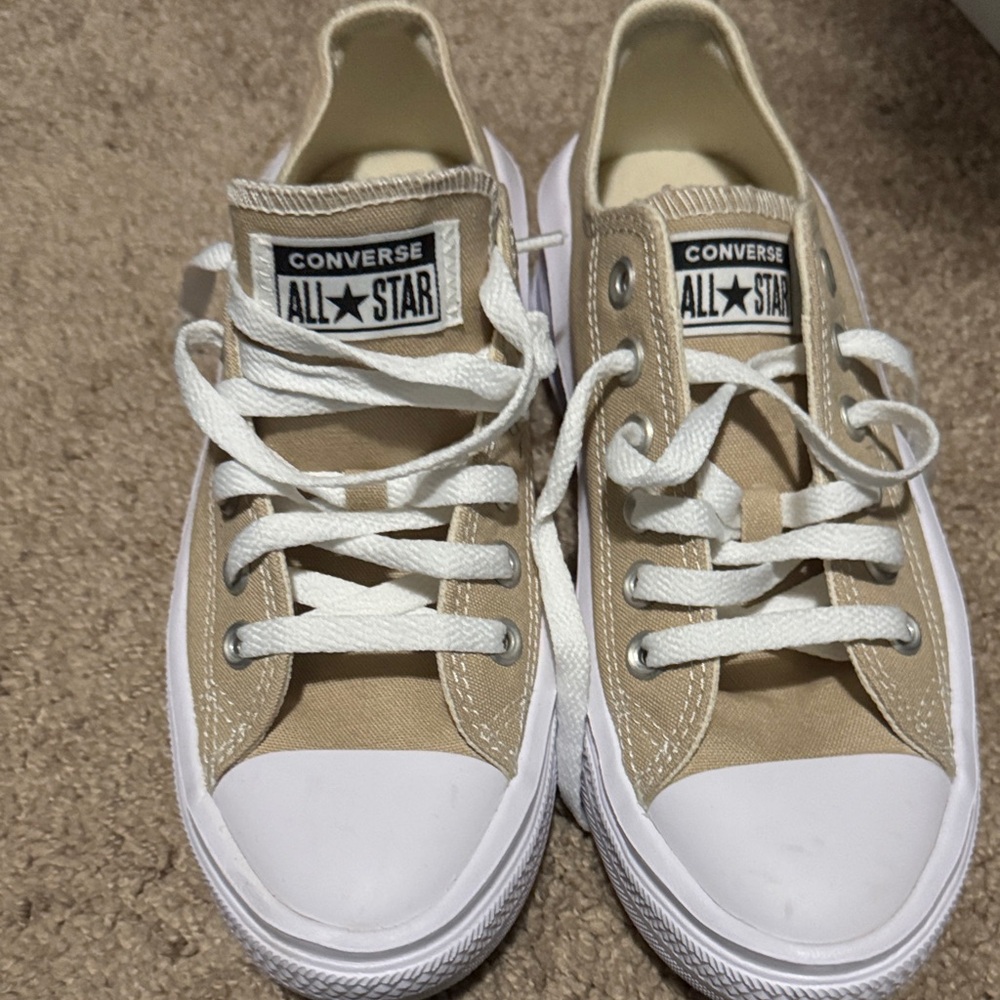 Converse platform Beige Canvas Sneakers